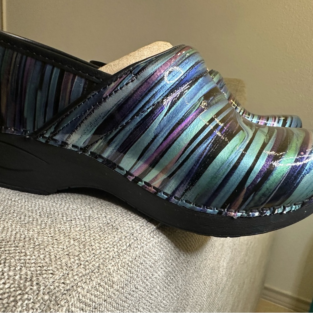 Colorful Striped Women's Clogs